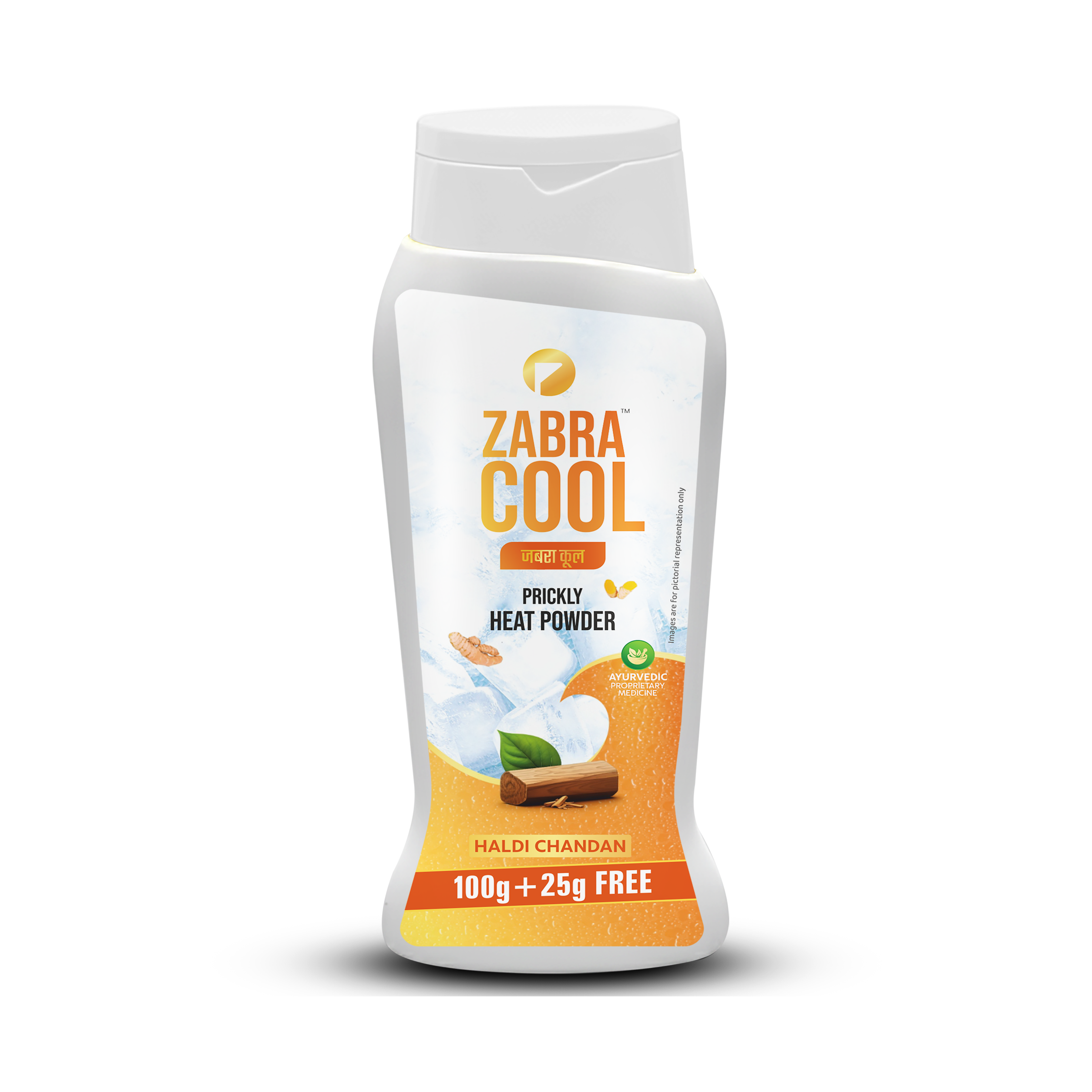 Zebra Cool_Haldi Chandan_Front Pushkaraj Zabra Cool Powder ( Haldi Chandan) - Image 1
