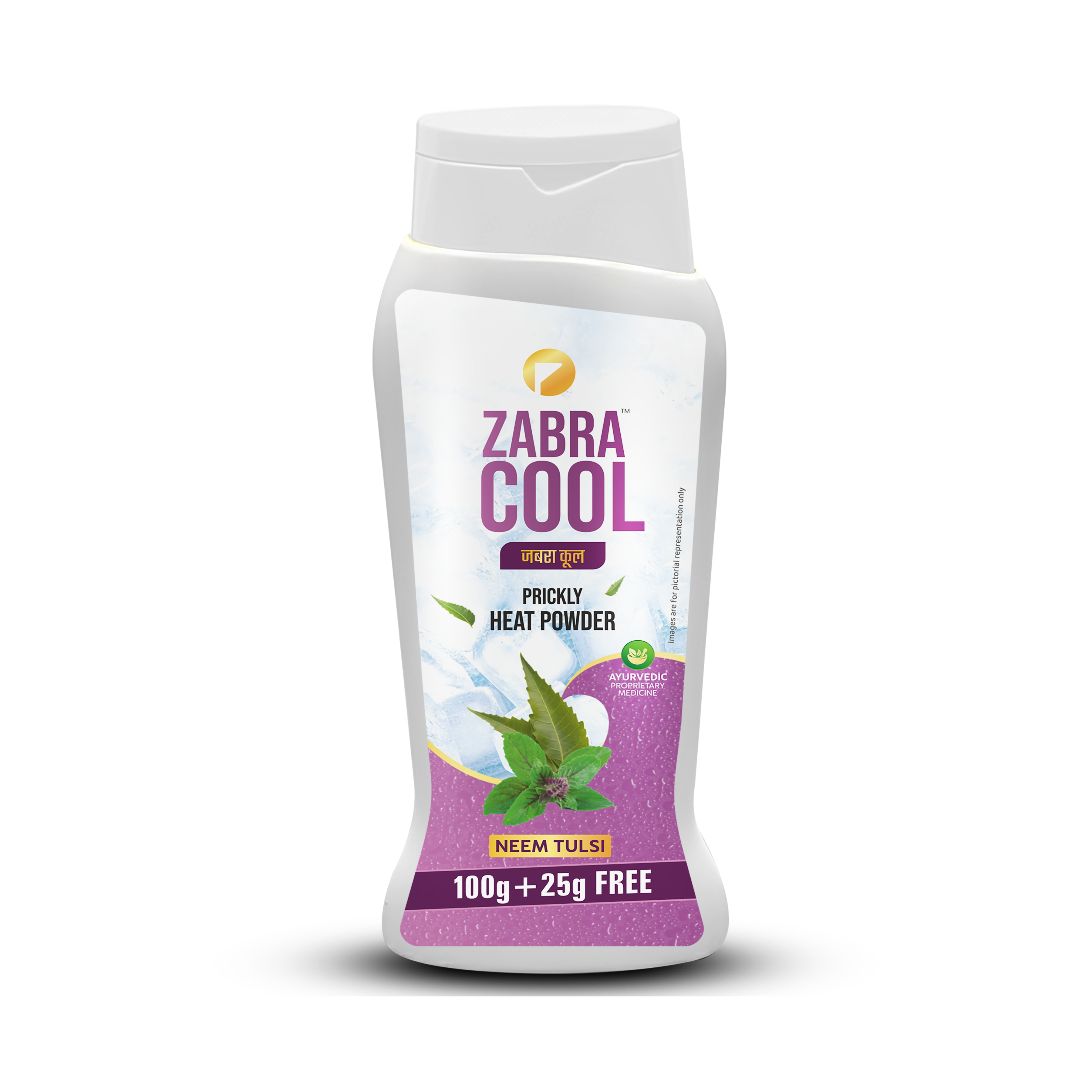 Zebra Cool_Neem Tulasi_Front Pushkaraj Zabra Cool Powder (Neem Tulsi) - Image 1